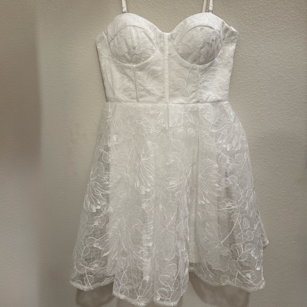 White Floral Lace Dress